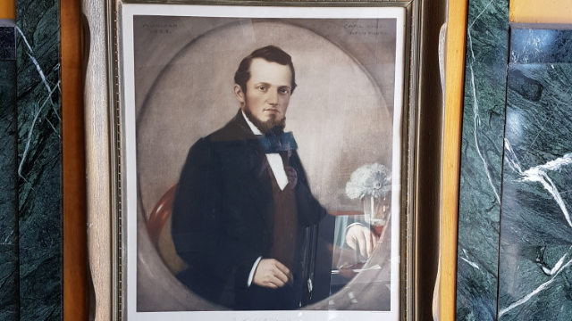 Rudolph Wurlitzer painting at Wurlitzer Building Lobby - March 2020