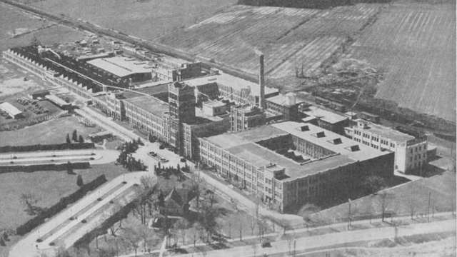 Wurlitzer Factory Building Airplane View